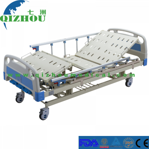 ABS Manual Three-rocker Nursing Bed Integral Lifting Multifunctional Hospital Bed