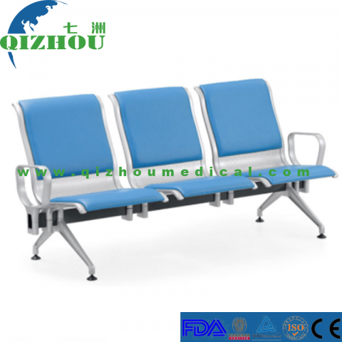 Airport Hospital Subway Station Park Bench Metal Steel Public Waiting Area Loungh Chairs