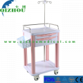 Cheap Mobile Hospital Medical ABS Nursing Treatment Trolley Cart With Drawers