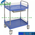 Cheap Stainless Steel With Plastic Medical Dressing Trolley With Wheels