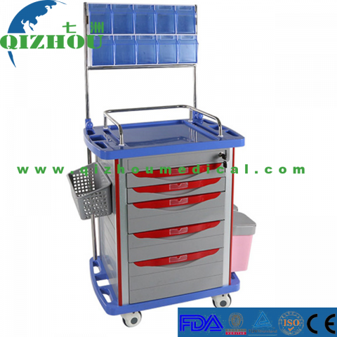 China ABS Medical Anesthesia Hospital Cart Anesthesia Trolley