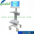 China Manufacturer Nursing Medical Computer Trolley Medical Computer Workstation Cart With Printer Base