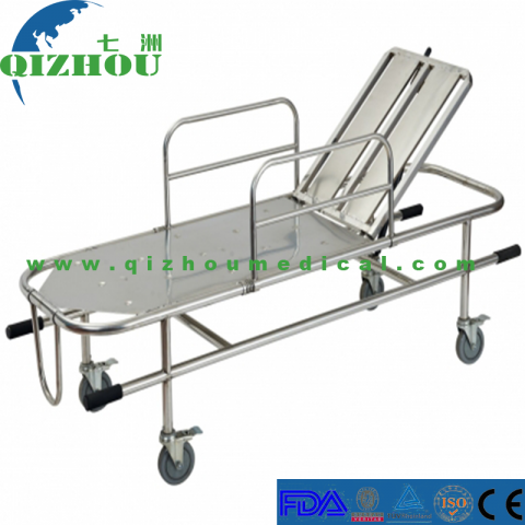 Custom High Quality Stainless Steel Lift Stretcher Cart Patient Trolley
