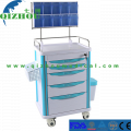 Economic Plastic One Door Central Key Drawers Medical Hospital Cheap Anesthesia Cart