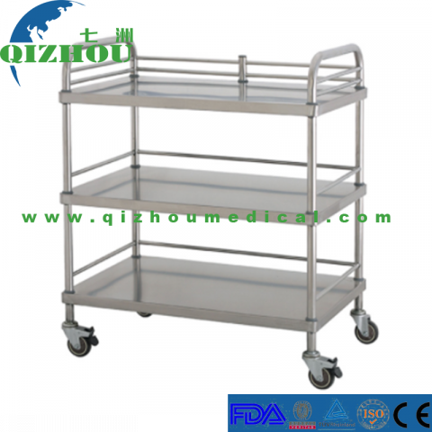 Factory Direct Price Stainless Steel Medical Instrument Apparatus Trolley