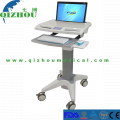 Height Adjustable Medical Computer Trolley With Base Compartment