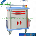 High Quality Cheap Mobile Abs Drugs Hospital Medical Crash Cart Plastic Emergency Medicine Trolley For Clinic