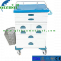 High Quality Plastic Steel Multifunction Anesthesia Trolley