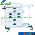 Hospital Anesthesia Trolley Cart Plastic Steel