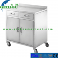 Hospital Furniture Medical Stainless Steel Anesthesia Trolley With Drawers And Cabinet