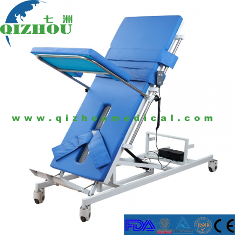 Hospital Medical Upright Electric Tilt Physiotherapy Bed for Walking Training