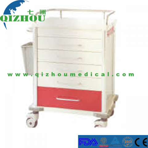 Hospital Plastic Steel Medical Trolley