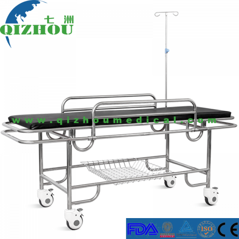 Hospital Stainless Steel Emergency Deliver Medical Patient Transfer Stretcher Trolley