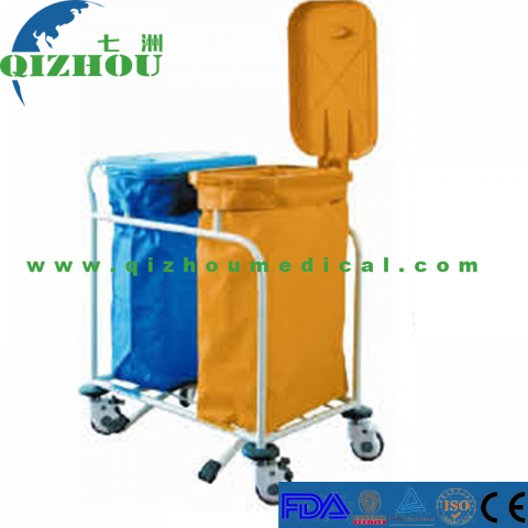 Hospital Waste Linen Trolley Of Double Bags
