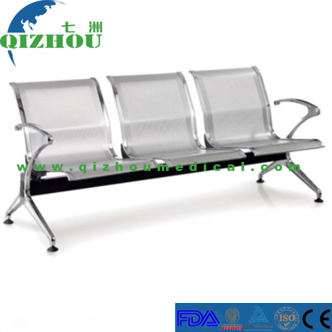 Hot Sell Hospital Waiting Chair Station Chair Stainless Steel Airport Chair Bank Row Seat