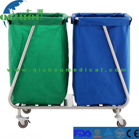 Hotel Solid Linen Laundry Trolley with Bottom Price