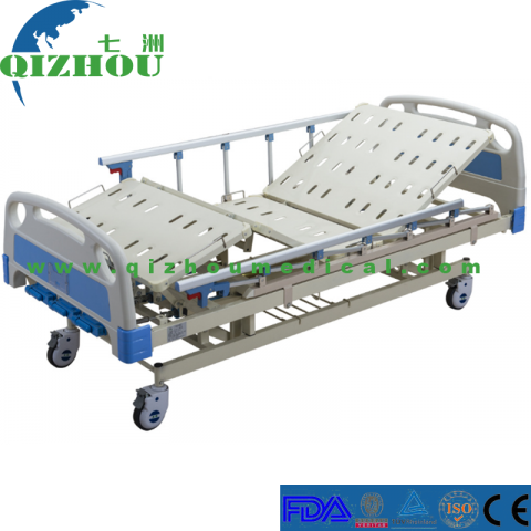 ICU Clinic ABS Three Function Crank Manual Hospital Bed for Patient