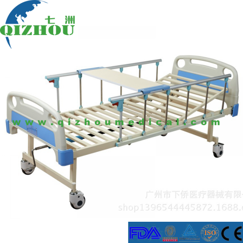 In Stock Hospital Furniture Hot Sale Good Quality ABS Single Crank Manual Bed