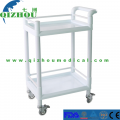 Medical ABS Full Plastic Instrument Two Layers Small Trolley