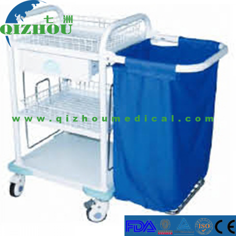 Medical Plastic Steel Dirt Car Thickened Waterproof Quilt Dirty Clothes Car Sweep Bed Morning Care Trolley