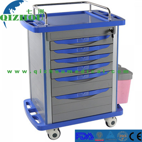 Mobile Small Size Lightweight Plastic ABS Hospital Ward Equipment Medical Medicine Delivery Trolley/ Medicine Cart
