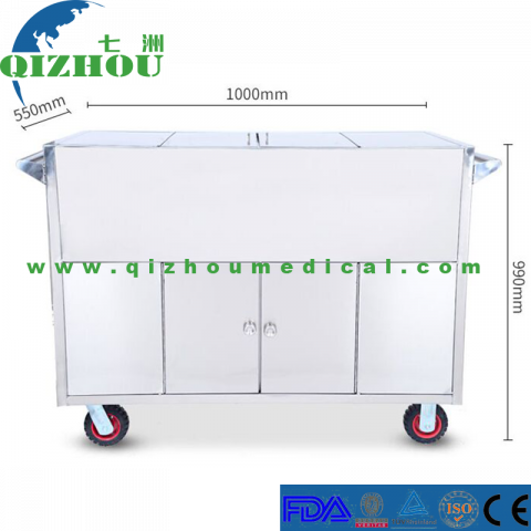 Stainless Steel Hospital Aseptic Cabinet Surgical Trolley Nursing Trolley