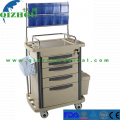 Fabricants de chariot médical en plastique de chariot d'anesthésie de qualité superbe