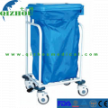 Matière plastique de pulvérisation de fer mobile de qualité Super 1 sac Chariots à déchets médicaux / chariot à linge de déchets médicaux