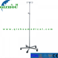 Telescopic IV Pole on Casters with 4-Hook Stainless Steel Heavy Duty Infusion Stand 5 Leg