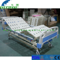Two Cranks Manual Hospital Bed With Central Control Brake Casters