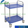 Two Floors Surgical Stainless Steel With Plastic Medical Trolley