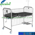 Cama de hospital pediátrica de aço inoxidável manual de duas funções