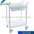 Two Layers Hospital Treatment Crash Cart ABS Nursing Medical Emergency Trolley For Sale