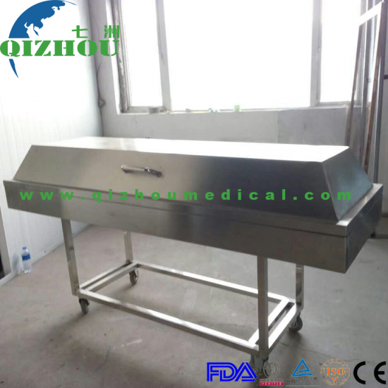 304 Stainless Steel Coffin Corpse Transporter For Hospital Morgue - Click Image to Close
