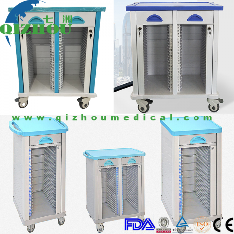 ABS Medical Record Case Cabinet Cart