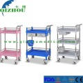 ABS With Stainless Steel Multi-Functional Mobile Medical Nurse Trolley ,Medical Treatment Cart, Beauty Salon Trolley