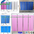 Factory Customized Hospital Medical Stainless Steel Mobile Folding Screen Partition With Wheels Outpatient Clinic