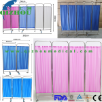 Factory Customized Hospital Medical Stainless Steel Mobile Folding Screen Partition With Wheels Outpatient Clinic