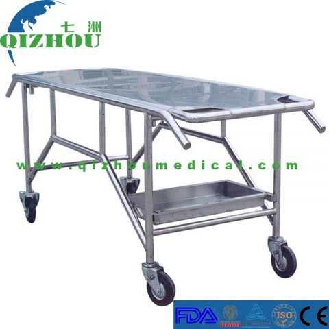 Mobile 304 Stainless Steel Corpse Transport Trolley