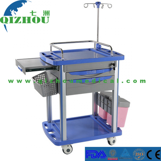 Multi-Function Emergency Care Medical ABS Treatment Trolley - Click Image to Close