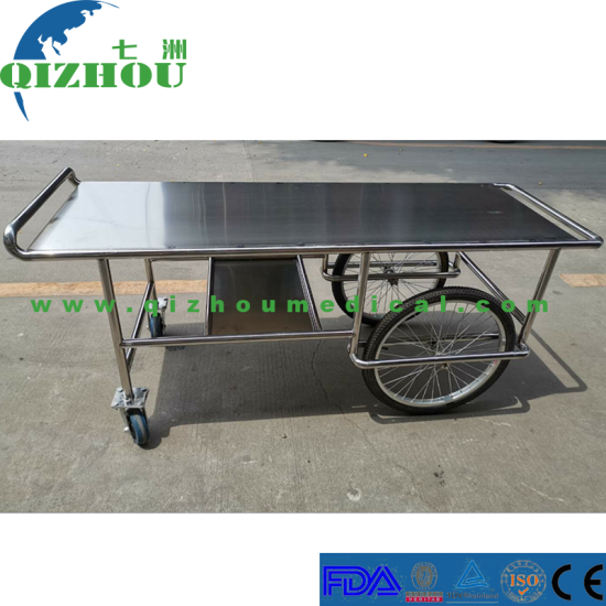 Simple Thickened Stainless Steel Corpse Transporter For Hospital Funeral Parlors - Click Image to Close