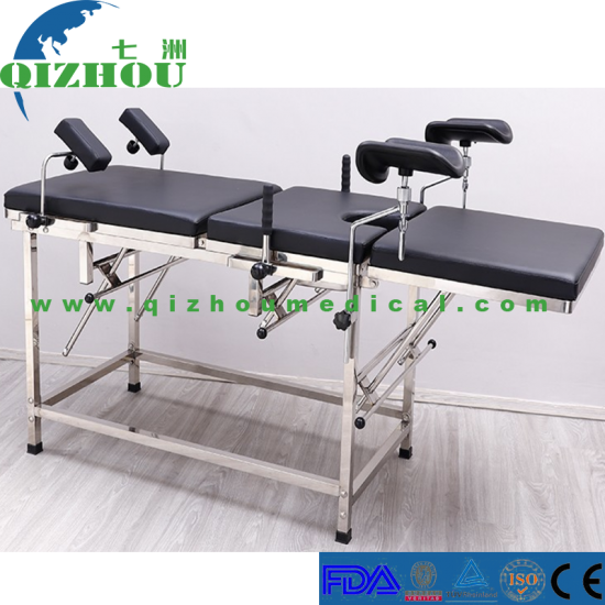 Stainless Steel Gynecological Examination Bed / Hospital Obstetric Delivery Bed / Medical Maternity Bed - Click Image to Close