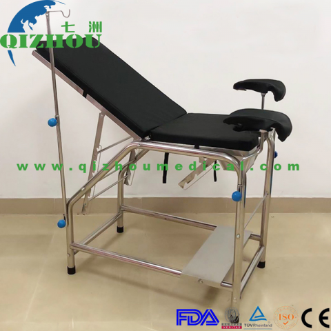 Two Sections Foldable Gynecological Examination And Treatment Bed With Irrigation Function